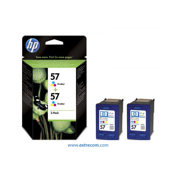 HP 57 pack 2 unidades color original