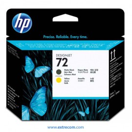 HP 72 cabezal negro mate / amarillo original