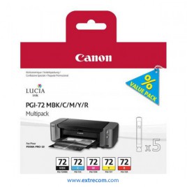 Canon PGI-72 pack 5 unidades (BM/C/M/Y/R) original