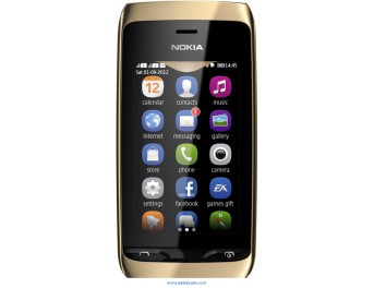 Nokia Asha 308 Dual Black gold