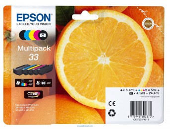 Epson 33 pack 5 colores original