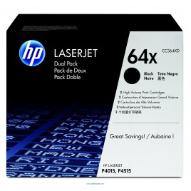 Hp 64X Negro pack de dos original