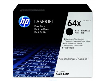 HP 64X pack 2 negro original