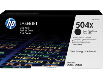 HP 504X pack 2 negro original