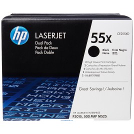 HP 55X pack 2 negro original