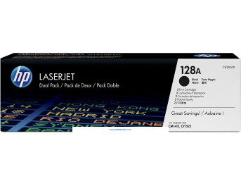 HP 128A pack 2 negro original