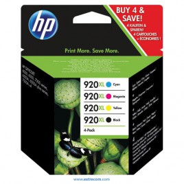 HP 920 XL pack 4 colores original