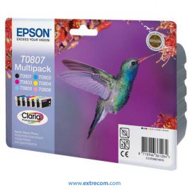 Epson T0807 pack original 6 colores