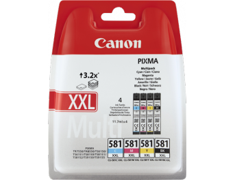 Canon CLI-581 XXL pack 4 unidades original