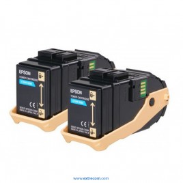 Epson 0608 pack 2 unidades cian original