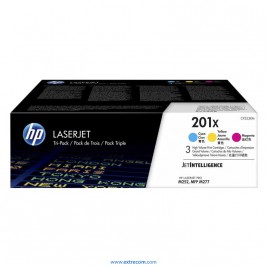 HP 201X pack 3 colores original