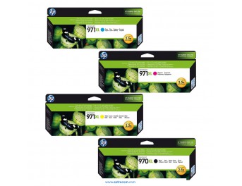 HP 970/971 XL pack 4 colores original