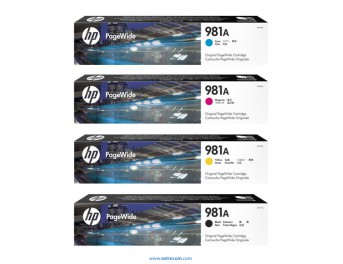 HP 981A pack 4 colores original