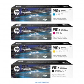 HP 981X pack 4 colores original