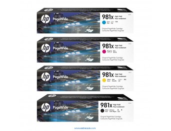 HP 981X pack 4 colores original