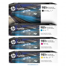 HP 981Y pack 4 colores original