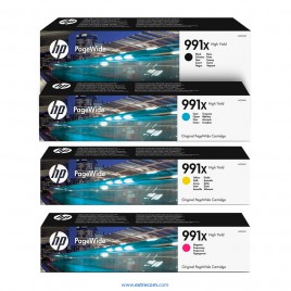 HP 991X pack 4 colores original