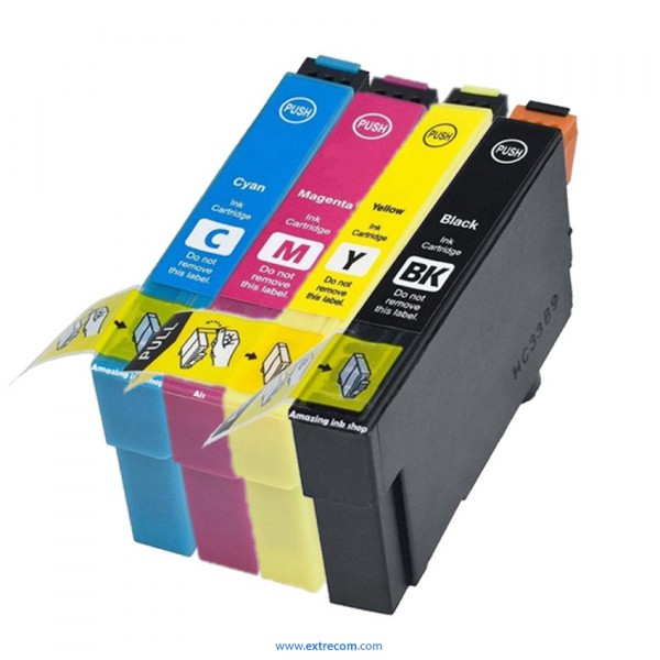  Epson  202 XL  pack  4 colores compatible Extrecom Consumibles