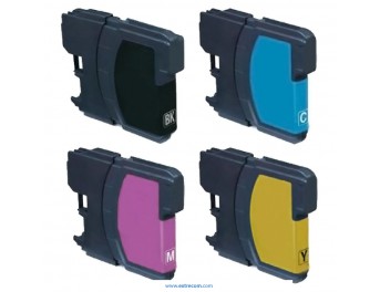 Brother LC980/990/1100 pack 4 colores compatible