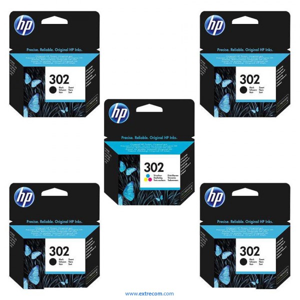 HP 302 pack 5 unidades original