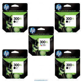 HP 300 XL pack 5 unidades original