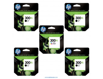 HP 300 XL pack 5 unidades original