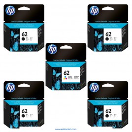 HP 62 pack 5 unidades original