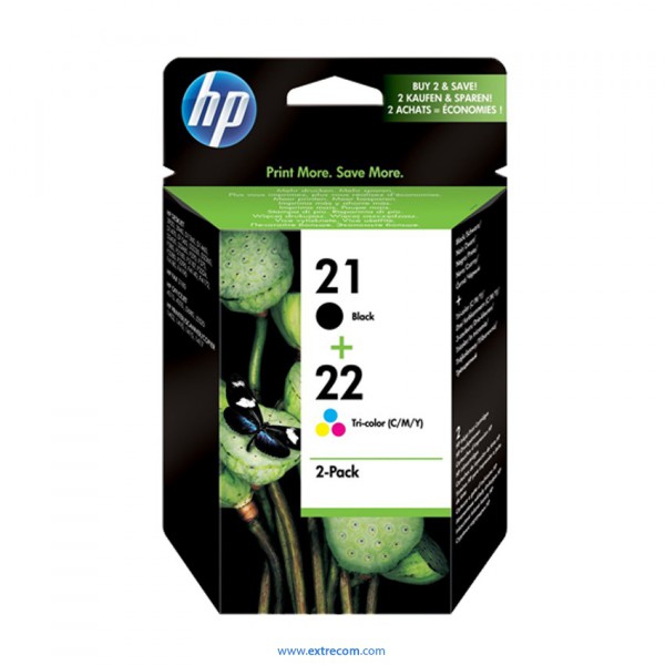 HP 21/22 pack 2 unidades original