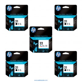  HP 21/22 pack 5 unidades original