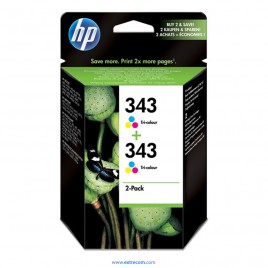 HP 343 pack 2 unidades color original