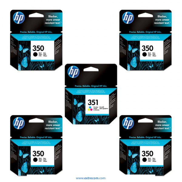 HP 350 Black & HP 351 Colour Genuine Ink Cartridges – 2-Pack, CB335E CB337E