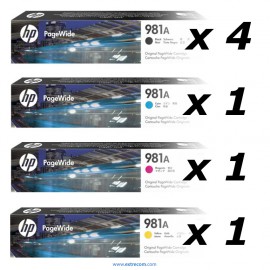 HP 981A pack 7 unidades original