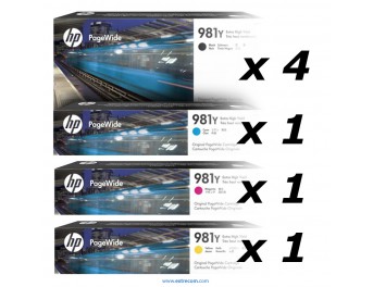 HP 981Y pack 7 unidades original