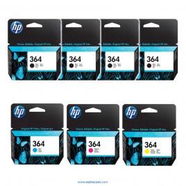 HP 364 pack 7 unidades original