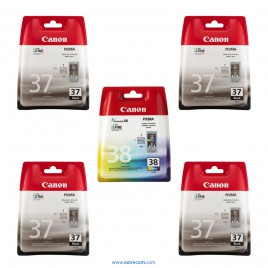 Canon 37/38 pack 5 unidades original