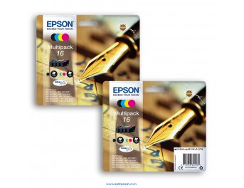 Epson 16 2x pack 4 colores original