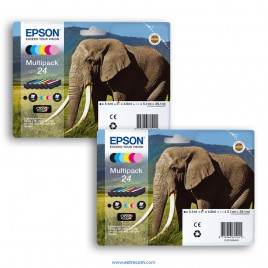 Epson 24 2x pack 6 colores original