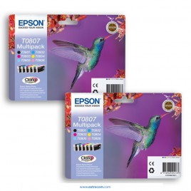 Epson T0807 2x pack original 6 colores
