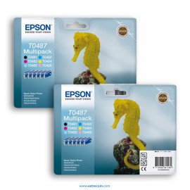 Epson T0487 2x pack 6 colores original
