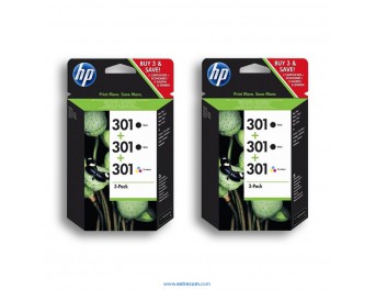 HP 301 2x pack 3 unidades original