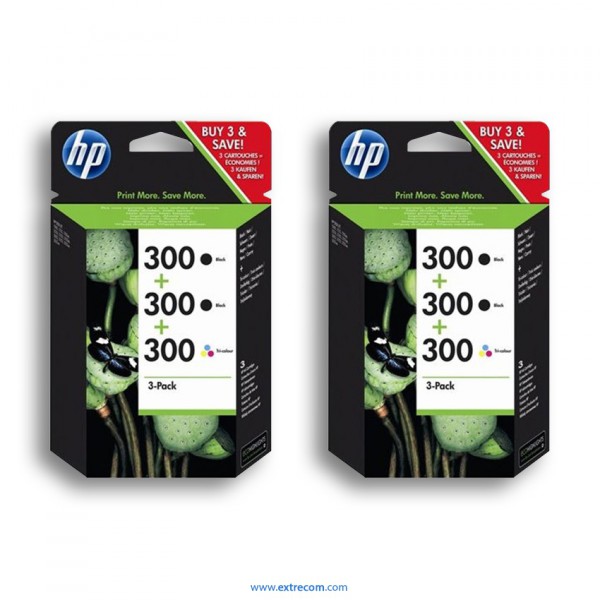 HP 300 2x pack 3 unidades original
