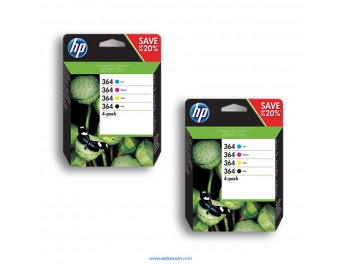 HP 364 2x pack 4 colores original