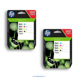 HP 364 XL 2x pack 4 colores original