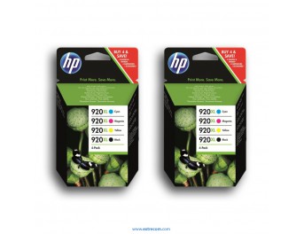 HP 920 XL 2x pack 4 colores original