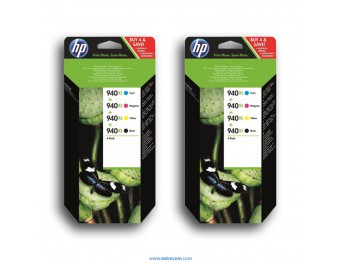 HP 940 XL 2x pack 4 colores