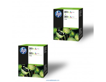 HP 301 XL 2x pack 2 unidades color original
