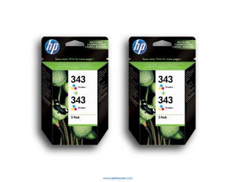 HP 343 2x pack 2 unidades color original