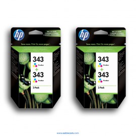 HP 343 2x pack 2 unidades color original