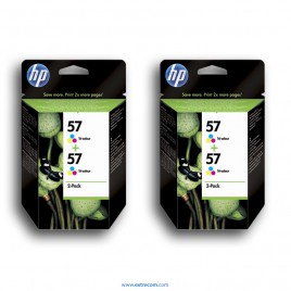 HP 57 2x pack 2 unidades color original