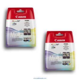 Canon 510/511 2x pack 2 cartuchos original